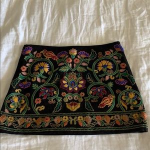 Zara embroidered skirt